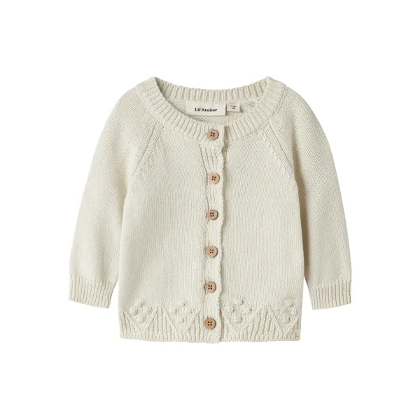 Rylee Knit Cardigan, Turtledove - Lil' Atelier