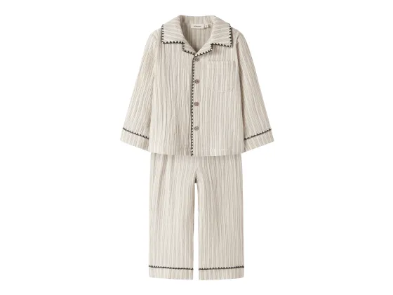 Sage Pyjamas Set, Turtledove / Mulled Basil - Lil' Atelier