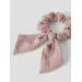 Scrunchie h&aring;rstrikk 2pk, Bark - Lil' Atelier
