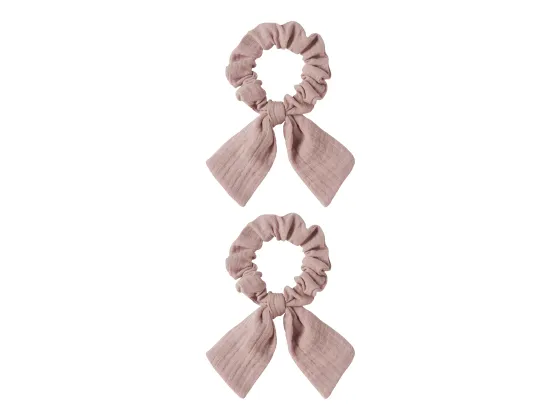 Scrunchie h&aring;rstrikk 2pk, Bark - Lil' Atelier
