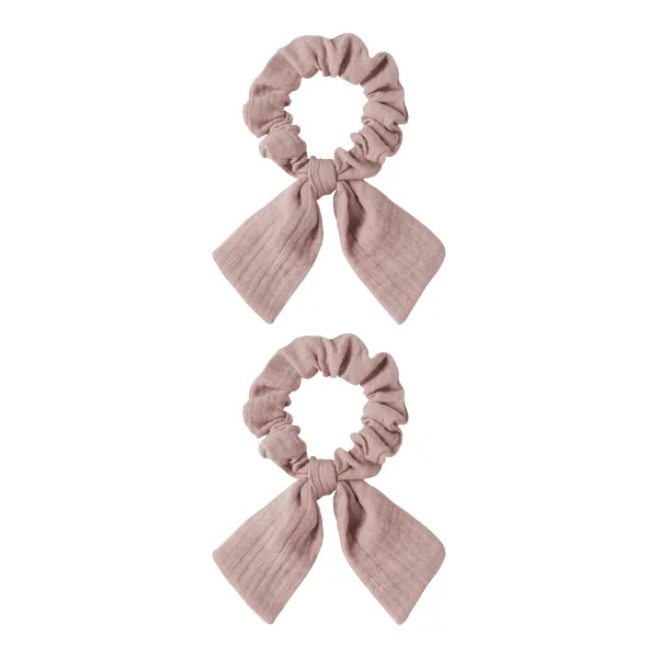Scrunchie h&aring;rstrikk 2pk, Bark - Lil' Atelier