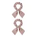 Scrunchie h&aring;rstrikk 2pk, Bark - Lil' Atelier