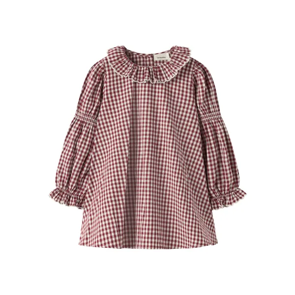 Roanne Loose Dress, Biking Red - Lil' Atelier