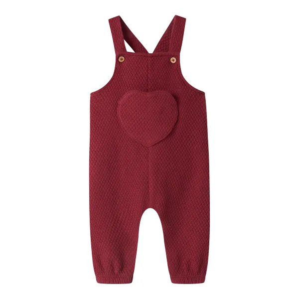 Noella Loose Sweat Overall, Biking Red - Lil' Atelier