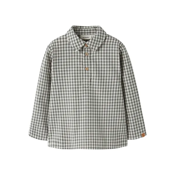 Roanne Loose Shirt, Mulled Basil - Lil' Atelier