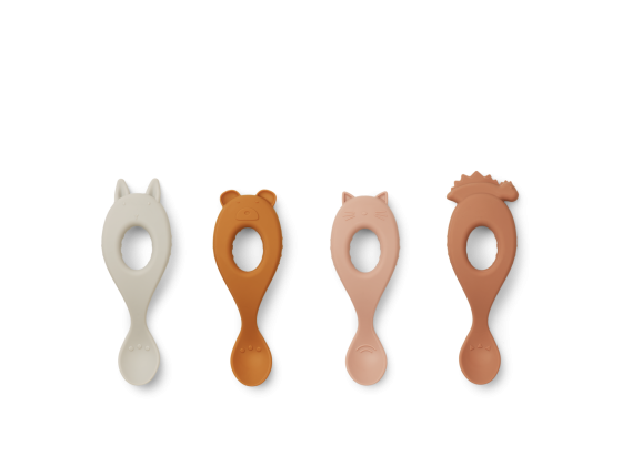 Liva Silicone Spoon 4-Pack, Rose mix - Liewood