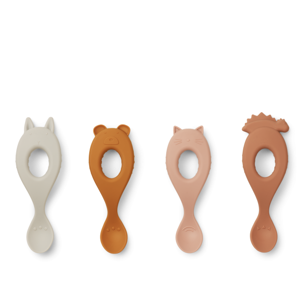 Liva Silicone Spoon 4-Pack, Rose mix - Liewood