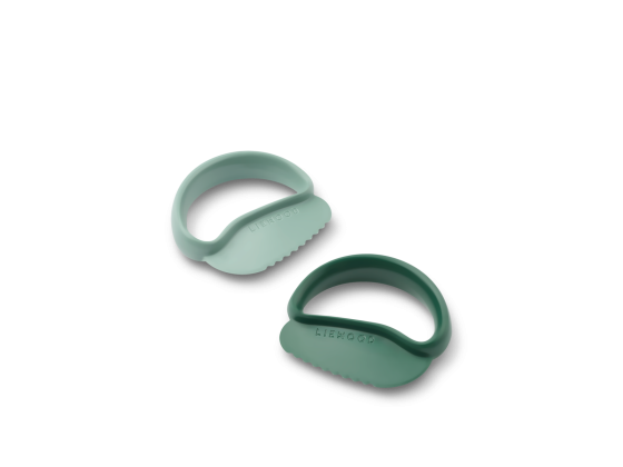 Riven Toddler Safe Cutter  2-Pack, Peppermint / Garden green - Liewood