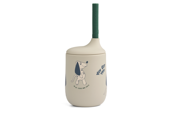 Ellis Printed Sippy Cup 230ml, Dakota Dog / Mist - Liewood