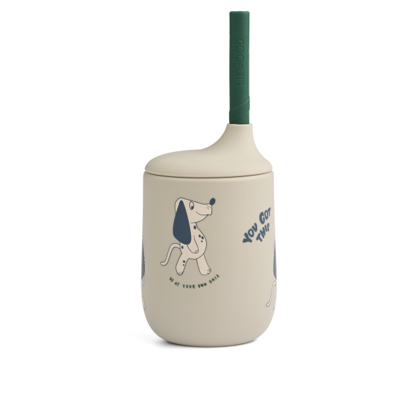 Ellis Printed Sippy Cup 230ml, Dakota Dog / Mist - Liewood