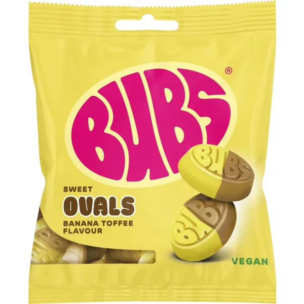 BUBS BANANA TOFFEE OVALS 155g