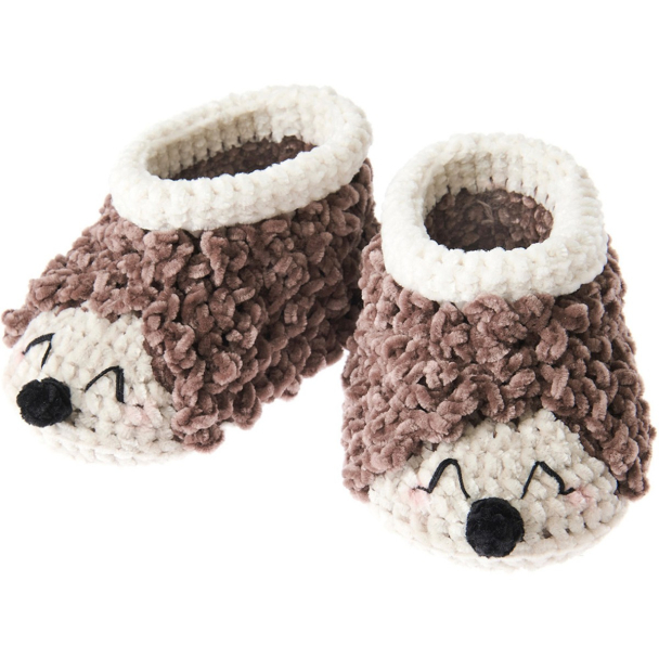 Ricorumi Crochet Kit "Baby Booties" Hedgehog