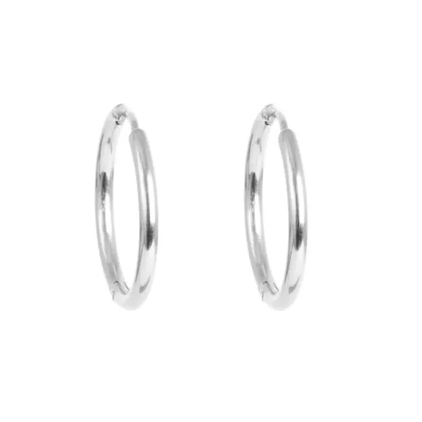 Øreringer 14 mm Pure Steel 1047-0010