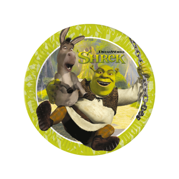 Papptallerken Shrek 8 FSC Plastfrie Tallerkener i papir 23cm
