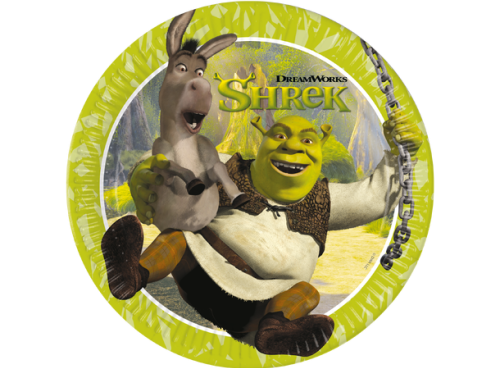 Papptallerken Shrek 8 FSC Plastfrie Tallerkener i papir 23cm