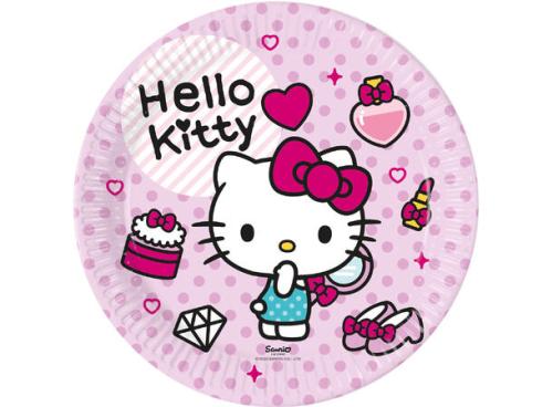 Papptallerken Hello Kitty Fashion Stylie 23cm