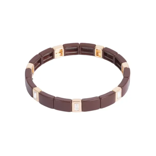 Armband Enamel Tile Brun 3016-0319