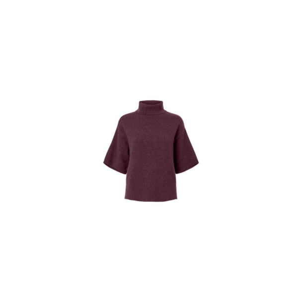 Emila 2/4 Wool Knit Pullover - Burgundy