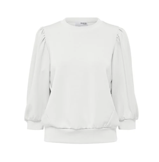 Tenny 3/4 Sweat Top - Snow White 