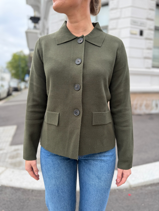 Fia Cardigan - Army - Image 1