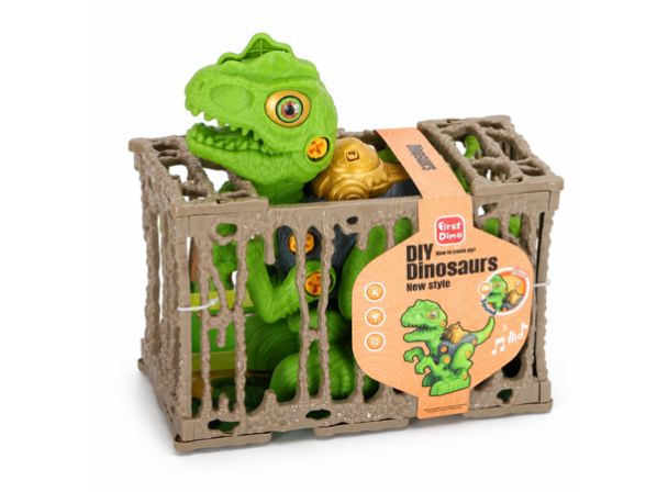 First Dino - DIY Dinosaur med lyd i bur – T-Rex  - Image 3