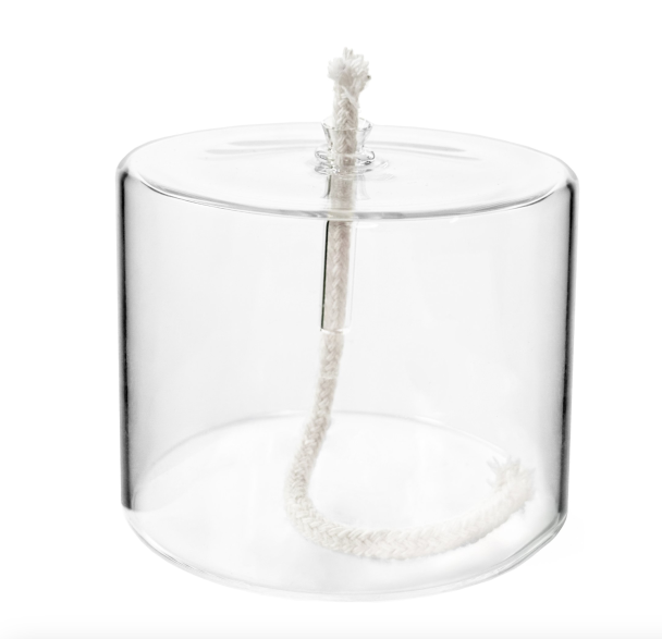 Glass Cylinder Oli Lamp - Clear 