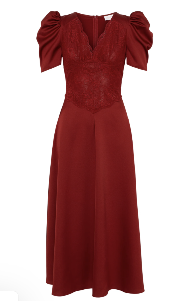 Francis Midi Dress - Red - Image 2