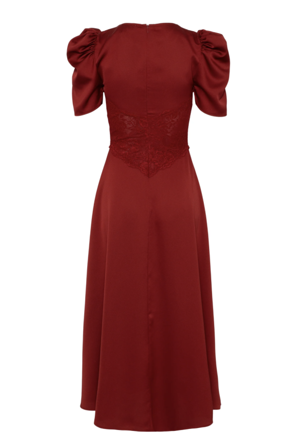 Francis Midi Dress - Red - Image 3