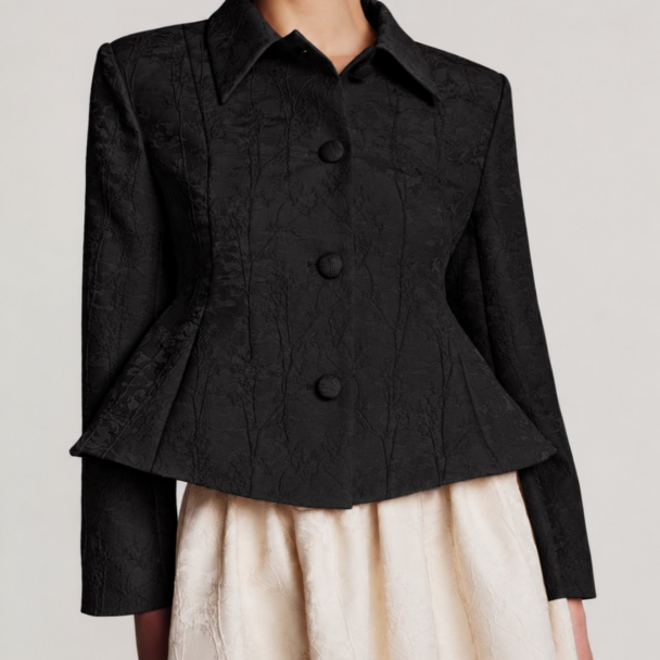 Brocade Blazer - Black
