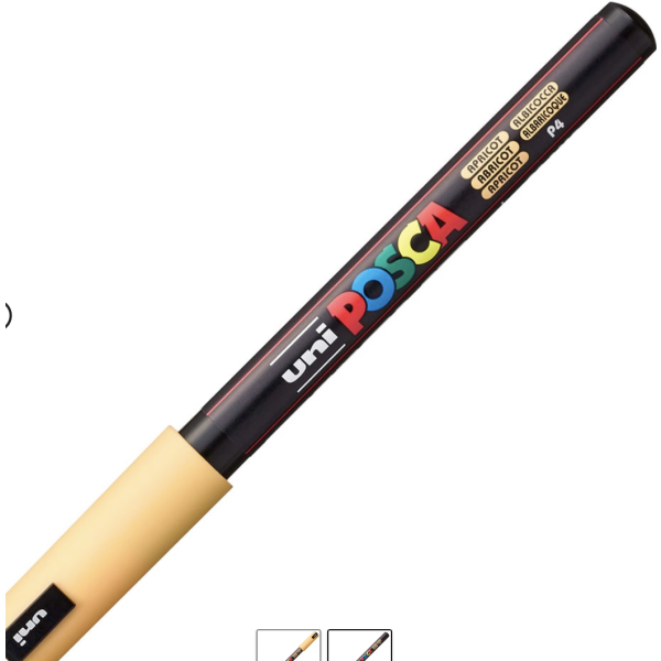 POSCA PC-1MR – Ultra-Fine 0,7mm – P4 Apricot 