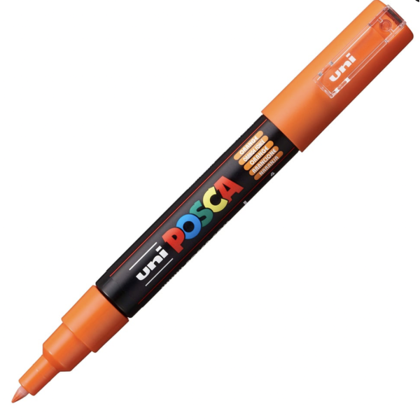 Uni POSCA PC-1M – Extra-Fine 0,7-1mm – 4 Orange 