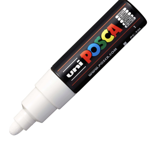 Uni POSCA PC-7M -Bullet 4,5-5,5 mm - 1 White 