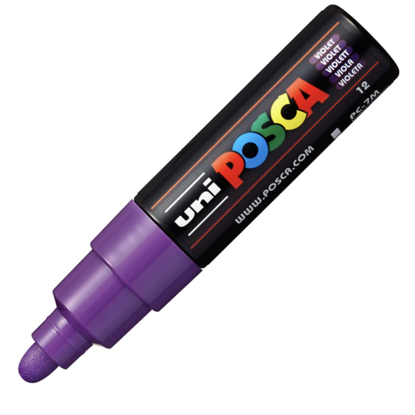 Uni POSCA PC-7M -Bullet 4,5-5,5 mm - 12 violet 