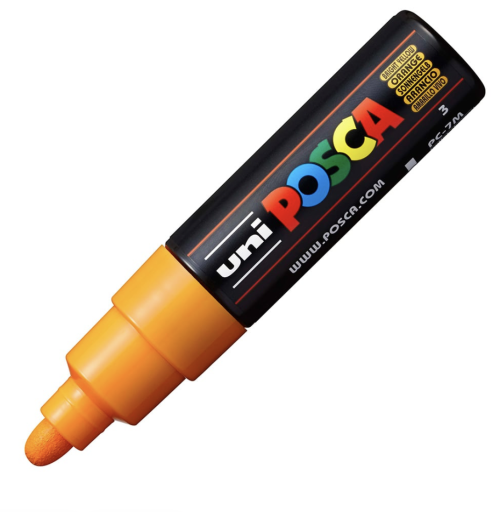 Uni POSCA PC-7M -Bullet 4,5-5,5 mm - 3 bright yellow 