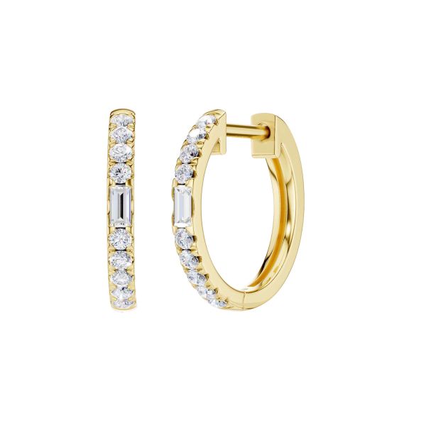 Verde &oslash;reringer - 375 (9k) gg & 0,25ct LAB DIAMANTER