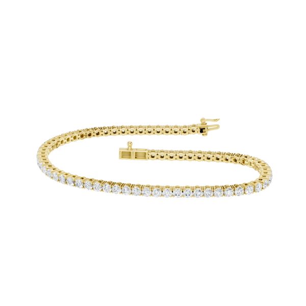 Verde Tennis Armb&aring;nd - 375 (9k) gg & 4ct LAB DIAMANTER