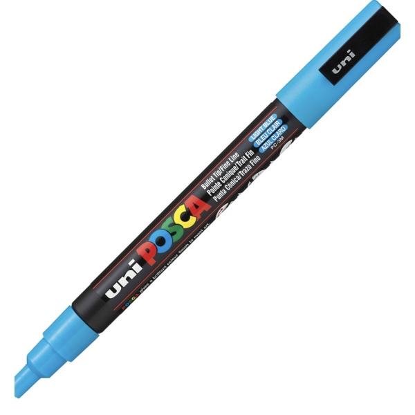 Uni POSCA PC-3M – Fine 0,9-1,3mm – 8 light blue 