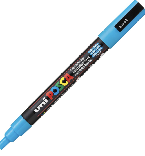 Uni POSCA PC-3M – Fine 0,9-1,3mm – 8 light blue 
