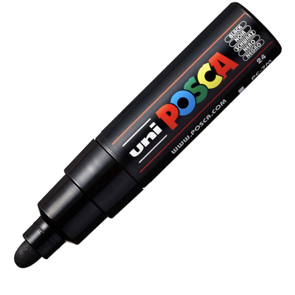 Uni POSCA PC-7M -Bullet 4,5-5,5 mm - 24 black 