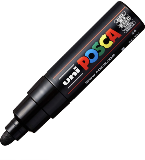 Uni POSCA PC-7M -Bullet 4,5-5,5 mm - 24 black 