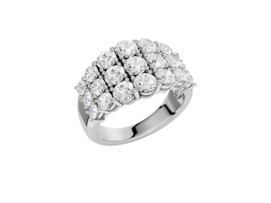 Verde Anniversary Ring - 375 (9k) hg & 3ct LAB DIAMANTER