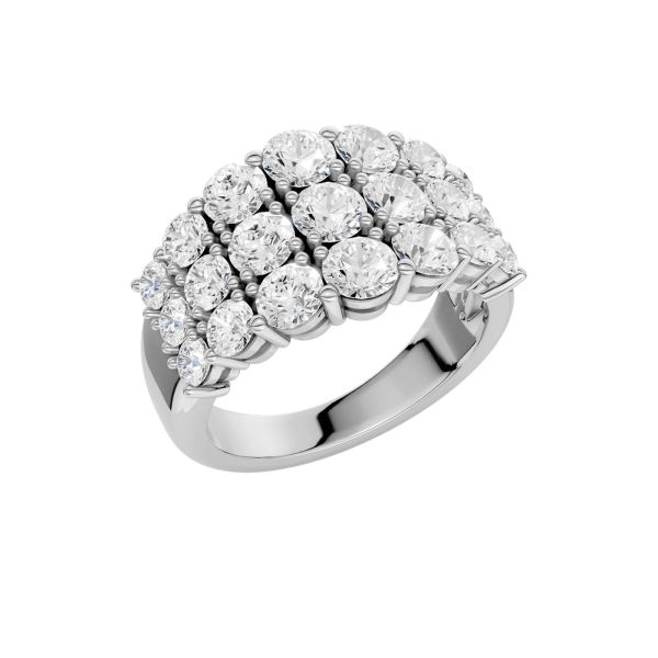 Verde Anniversary Ring - 375 (9k) hg & 3ct LAB DIAMANTER