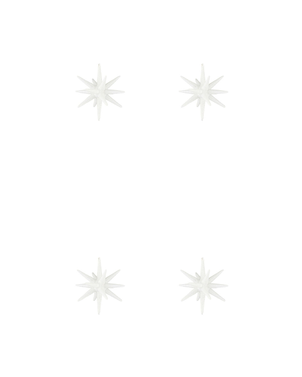 Julepynt - Glassstjerner med Glitter - 4 stk - Image 3