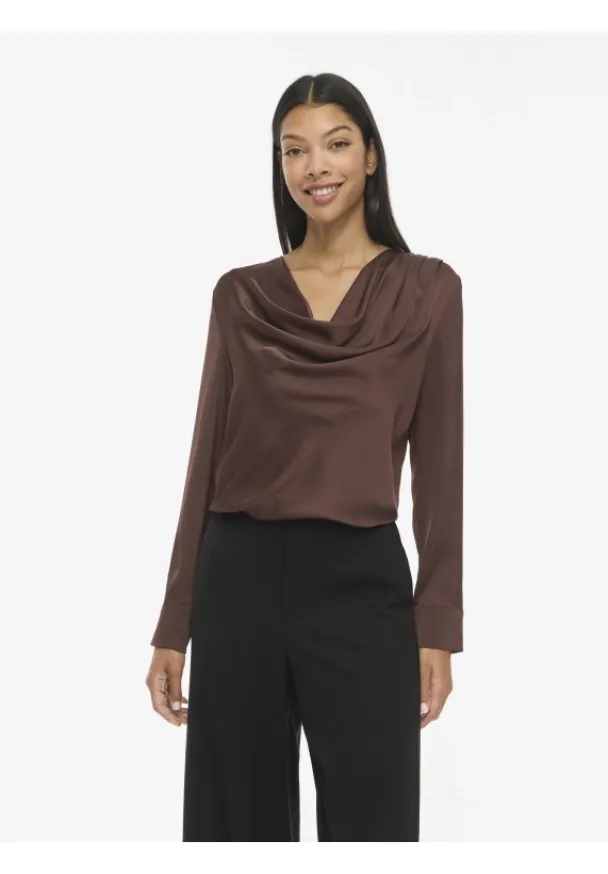 VILA VIFreya topp, brun - Image 1