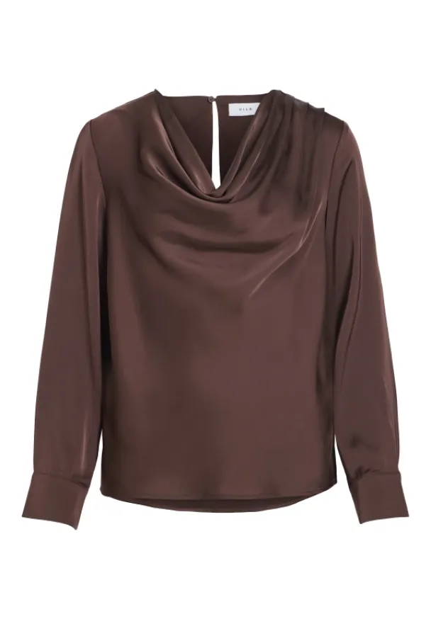 VILA VIFreya topp, brun - Image 3