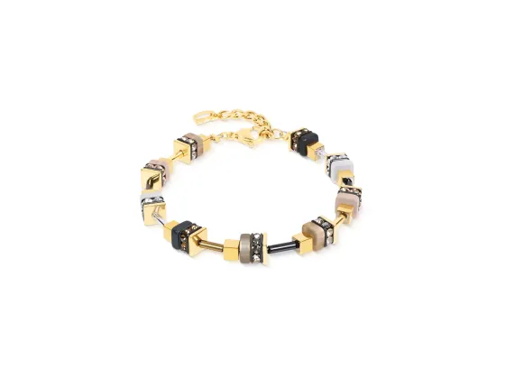 GEOCUBE Bracelet Urban Nature Cube Beige & Gold