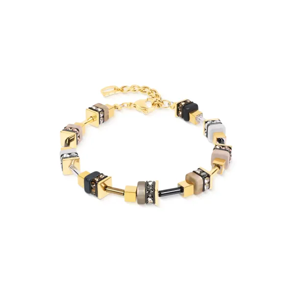GEOCUBE Bracelet Urban Nature Cube Beige & Gold