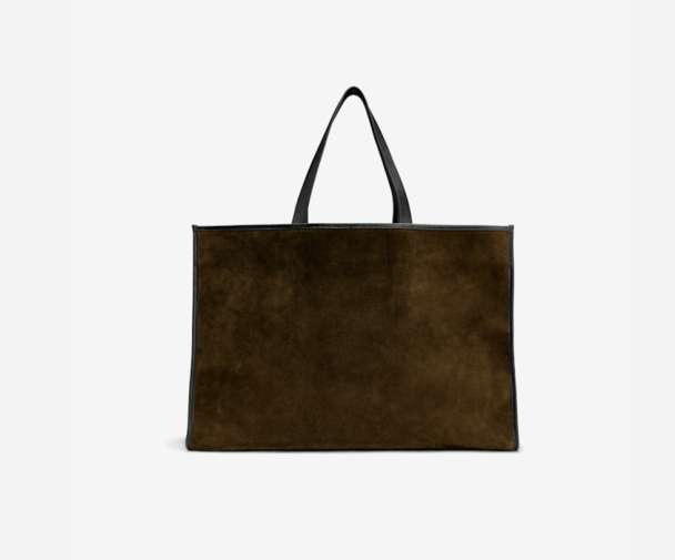 IBEN Suede Bag Medium - Khaki Brown - Image 1