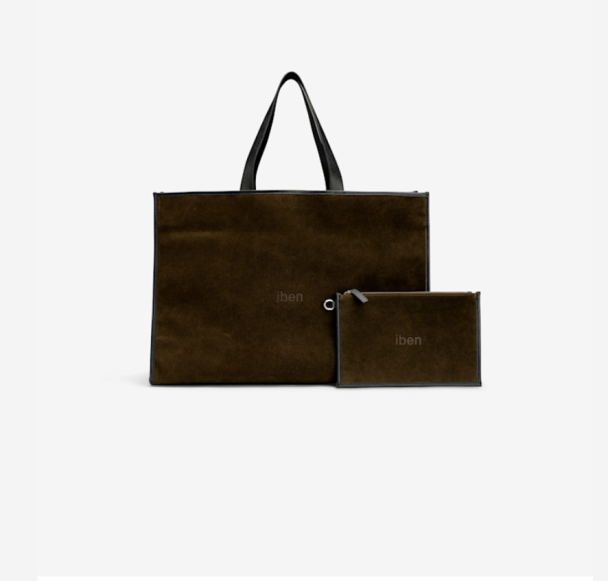 IBEN Suede Bag Medium - Khaki Brown - Image 2