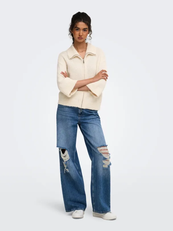 ONLMAGGIE 3/4 WIDE ZIP CARDI CC KNT - Image 4